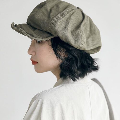 日系复古画家帽子女大版显脸小