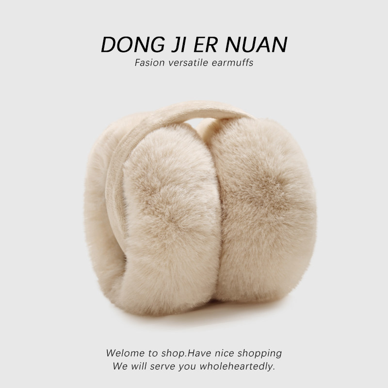 耳包女冬季2025新款骑车保暖防寒耳捂防冻耳套学生毛绒耳罩可折叠
