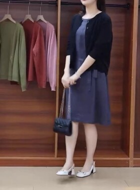 今年流行特惠25351大爱美依缘2025夏季新款简约纯色系带显瘦