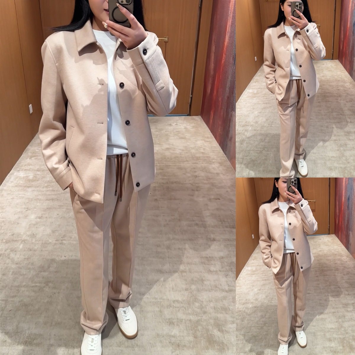 今年流行特惠【高品质】 韩版假两件时尚休闲秋冬款混纺翻领夹克,男装,休闲运动套装,淘宝优惠券,粉丝福利购,淘宝优惠卷