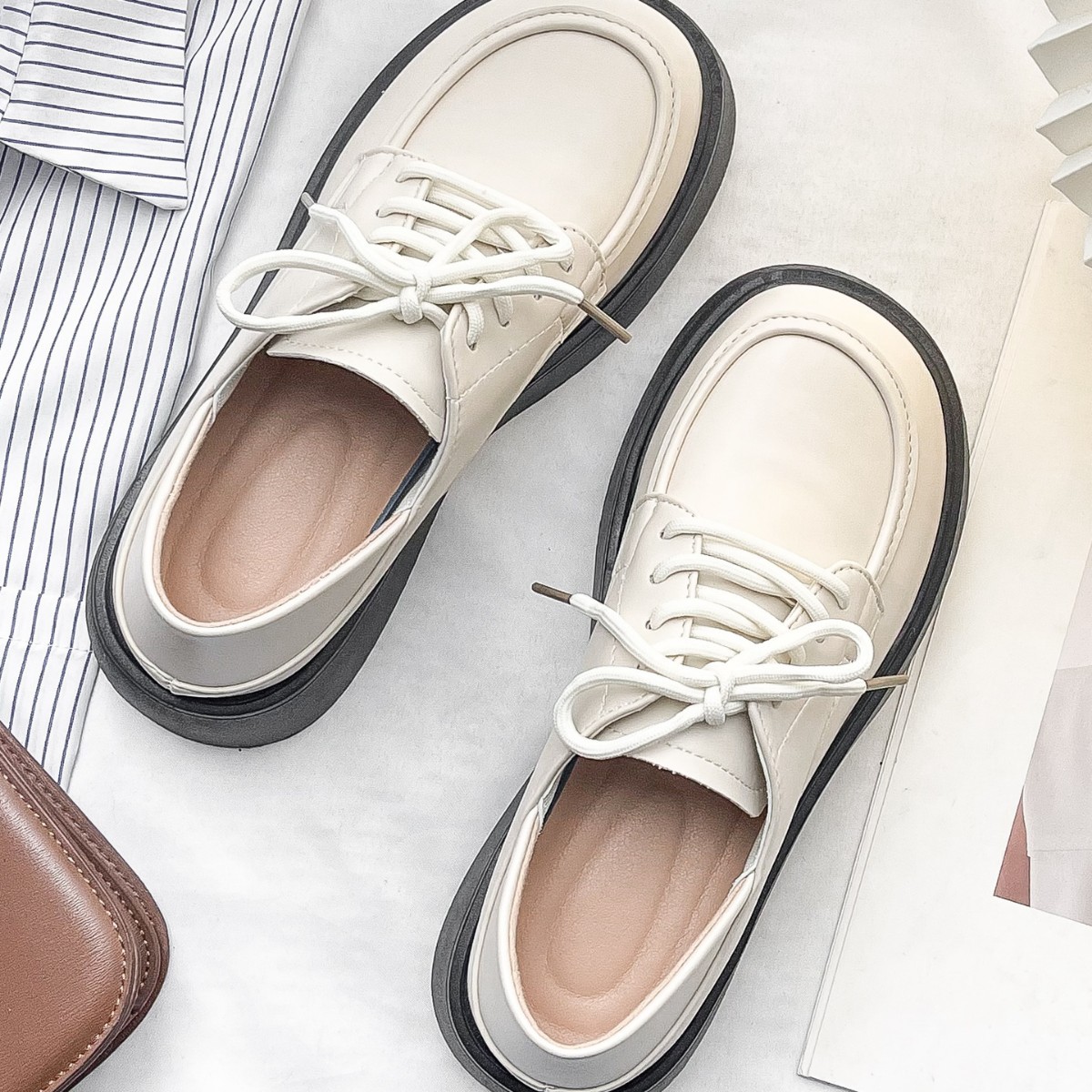 今年流行特惠复古小皮鞋女英伦风厚底鞋松糕单鞋日系jk鞋学院风