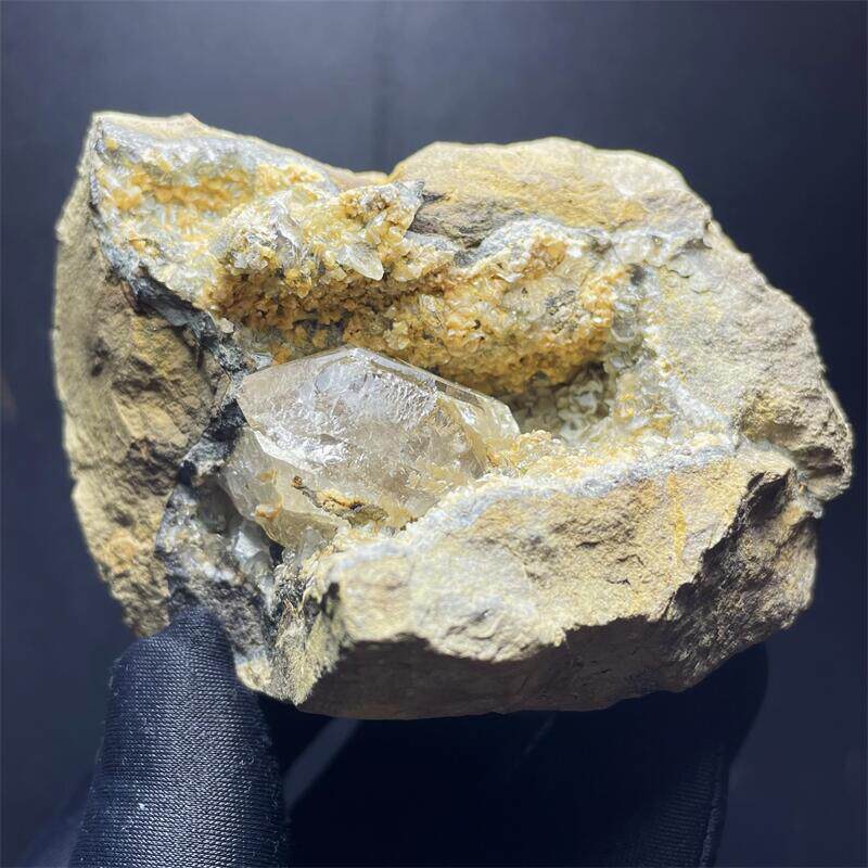 천연 HERKIMON 해골 창 빛나는 다이아몬드 크리스탈 원시 미네랄 준 보석 돌 GEODE 컬렉션 홈 인테리어