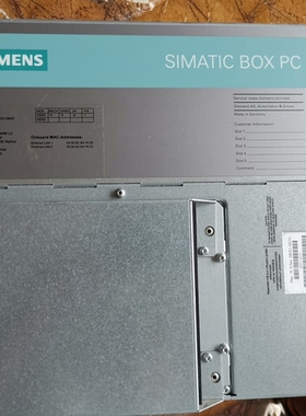 西门子SIMATIC BOX PC 827B工控机，型号6E ~议价