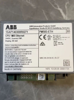 ABB PM583-ETH CPU模块，型号1SAP1403 ~议价