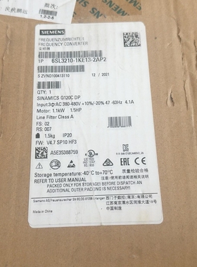 西门子变频器，6SL3210-1KE13-3AP2，原装 ~议价