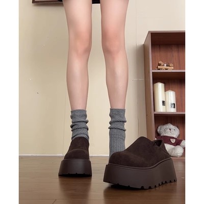 增高厚底棉鞋女加绒全包勃肯鞋