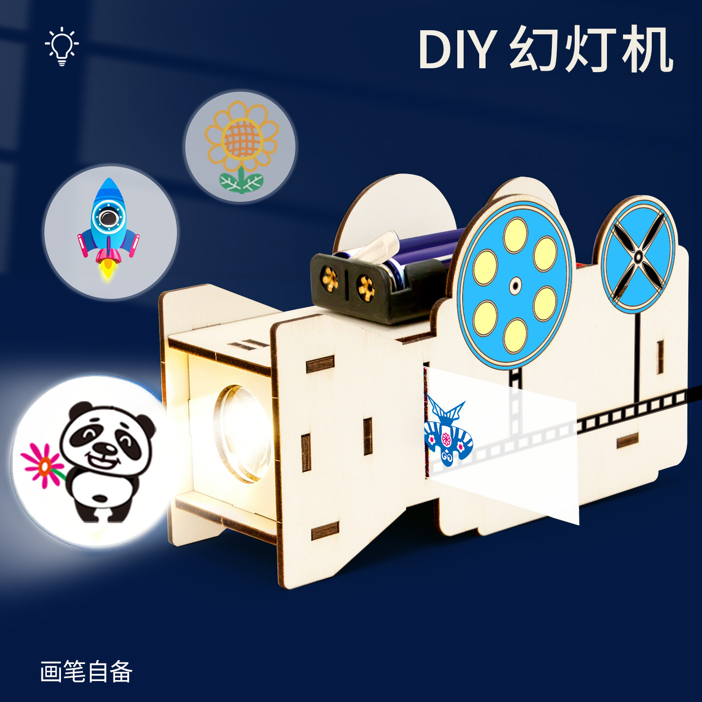 科趣自制幻灯机科学实验