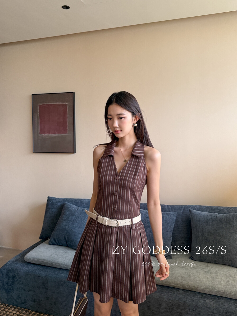 ZY GODDESS法式复古气质收腰显瘦连衣裙女夏季新款高级感气质短裙