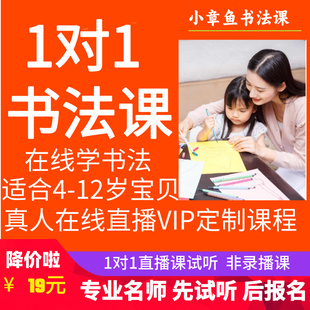 1对1体验课书法课少儿书法练字楷书行书硬笔软笔真人互动课直播课