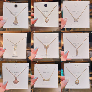 日韩风小众设计感钛钢项链女系列几何形网络爆款 潮气质锁骨链