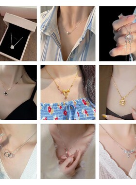 最新抖音爆款钛钢项链女不掉色饰品时尚个性网红欧美跨境简约锁骨