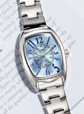 卡西欧手表女casio复古酒桶形休闲指针式石英夜光女表LTP-1208D