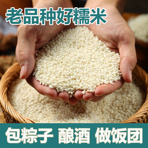 【土糯米】东北江米五常糯米新米粘米圆长粒饭团酒糯米包粽子专用