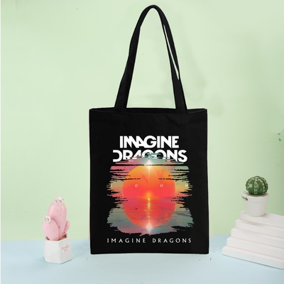 梦龙乐队应援帆布包ImagineDragons大容量手提单肩演唱会周边袋子