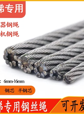 电梯专用钢丝绳限速器主机曳引 681011/121316mm通用麻芯全钢芯