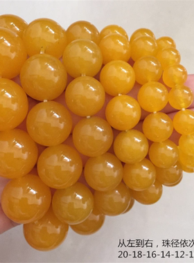 宝石佛珠民族风单圈饰品黄色水晶