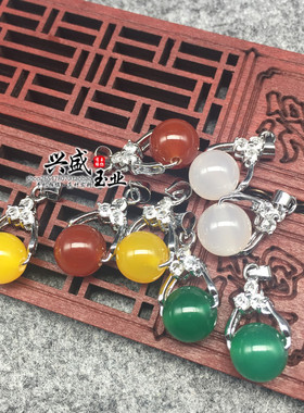 纯天然玛瑙玉髓转运珠吊坠项链