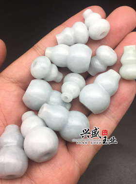 diy天然玉石葫芦翡翠编织散珠