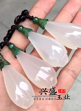 白玉髓毛衣链玛瑙挂件饰品吊坠