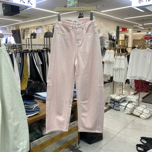 女新款 KIM MO2181春夏款 休闲慵懒风高腰弯刀牛仔裤 显瘦百搭九分裤