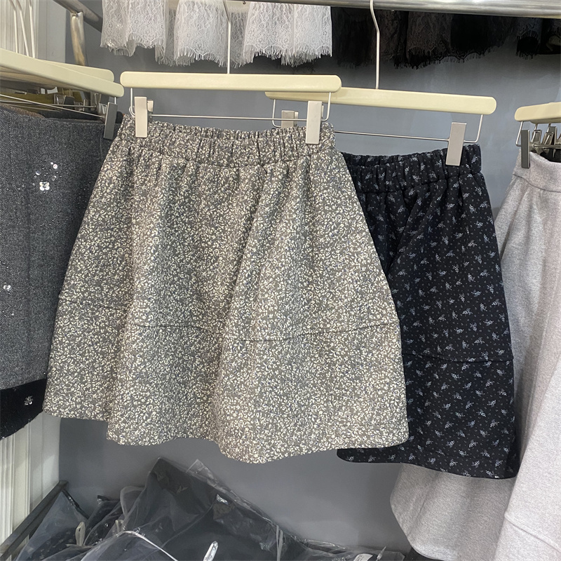韩系碎花半身裙女春高腰显瘦短裙
