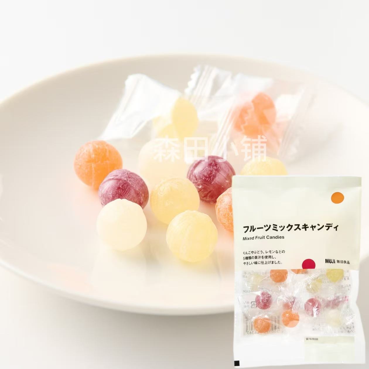 日本直邮MUJI无印良品软糖棉花糖薄荷片水果味棒棒糖好吃休闲零食