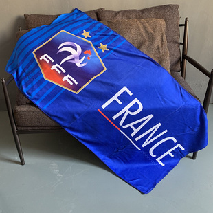 足球世界杯浴巾欧洲法国德国英格兰意大利队徽沙滩吸水大毛巾汗巾