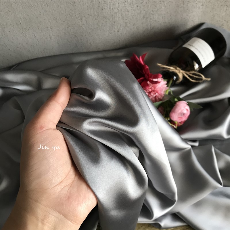 春夏仿醋酸丝绸光滑垂坠套装缎面