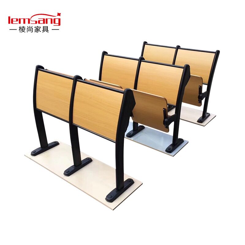 多媒体教室排椅阶梯排椅学生课桌椅 排椅阶梯椅 联排椅带写字板