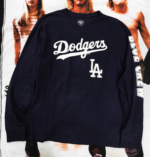 情侣装店铺推荐街头长袖t恤blue crew蓝队学院风美式小众男女背心