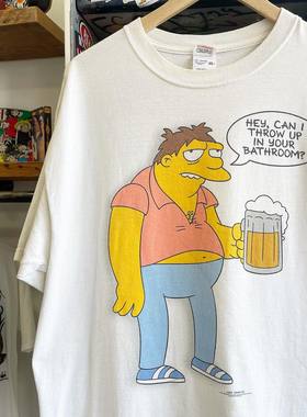 精选好物推荐 美式卡通辛普森Simpson和啤酒经典男女款短袖t恤