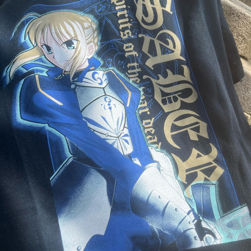 vintage fate stay night saber日漫Lovers’style tee短袖t恤