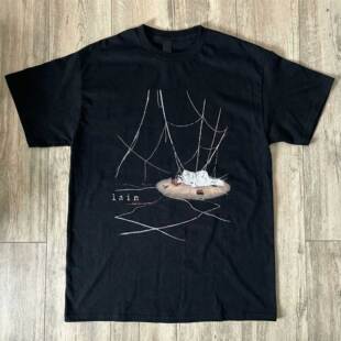 精选好物推荐 赛博朋克铃音lain小众阴郁风暗黑男女款短袖t恤