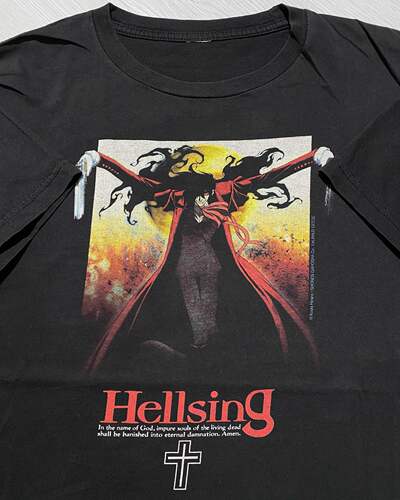 Dark Wind Hellsing 2000's Single large夏季重磅tee短袖t恤