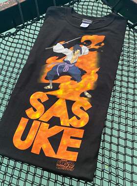 Naruto Sasuke T-shirt短袖t恤 Black Sense of design Cool