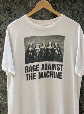 Rage Against The Machine洛杉矶金属乐队摇滚休闲半袖水洗高街潮
