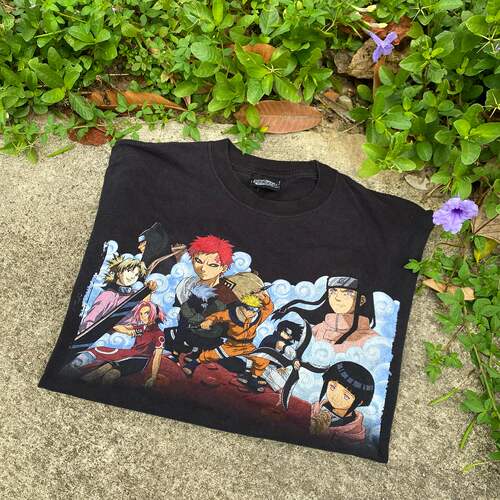 vintage NARUTO火影忍者Adventure anime情侣宽松T-shirt短袖t恤