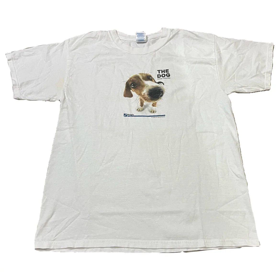 thumbnail for Selected good things design Niche spoof dog pattern oldschool couple men's and women's short-sleeved T-shirts