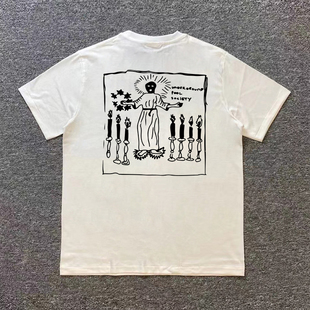 重磅不透冰感棉！原宿oversize宽松潮流学院短袖T恤男女款情侣装