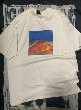 欧美红辣椒乐队Red Hot Chili Peppers印花短袖白色T恤衫宽松圆领