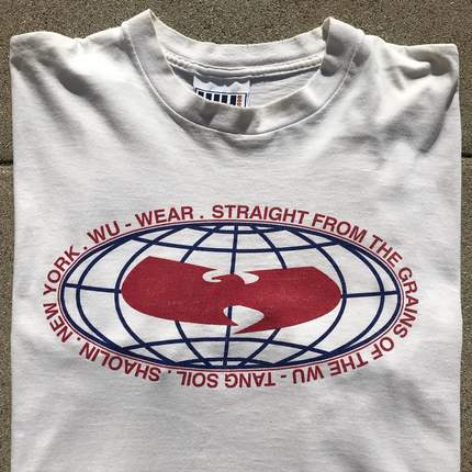 Wu-Tang Clan HIP-HOP VINGATE美式复古短袖t恤潮男女宽松上衣服