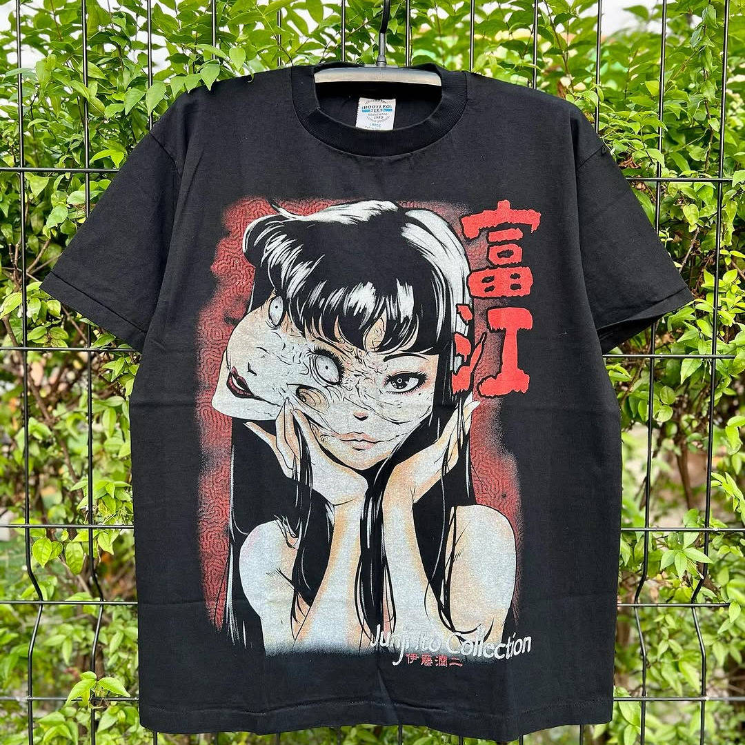 精选好物推荐！伊藤润二富江系列日系漫画宽松短袖T恤男女同款图片