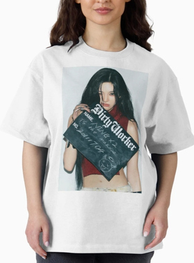 精选好物推荐！宁艺卓举牌写真半袖青春流行夏季甜酷短袖t恤