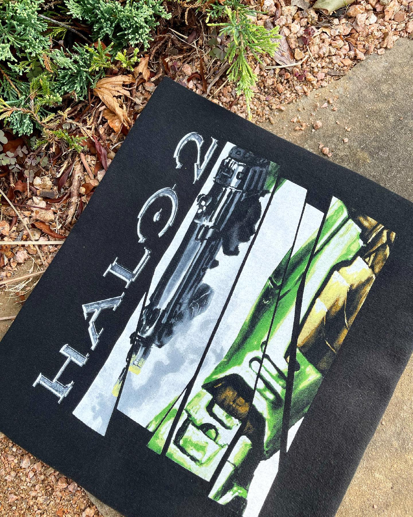 Halo 2 怀旧动漫vintage Large size重磅大码宽松男女tee短袖t恤