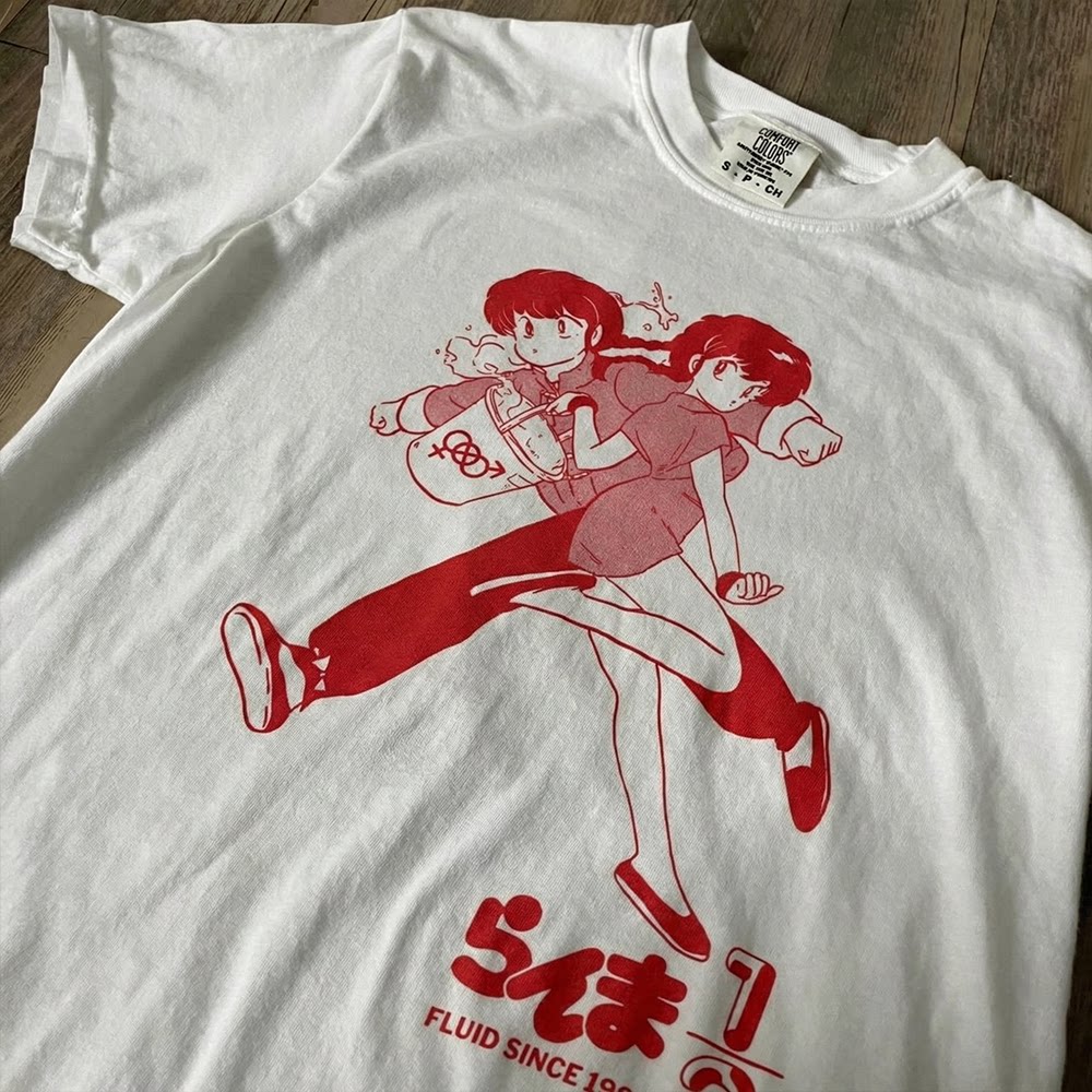 精选好物推荐 日系经典漫画乱马 ½ 90s纪念款情侣同款短袖t恤