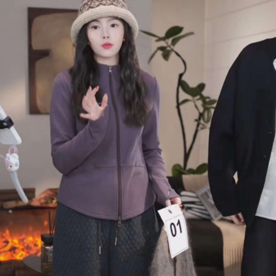 多巴胺立领收腰双面德绒卫衣女开衫2025秋冬新款高弹显瘦瑜伽上衣