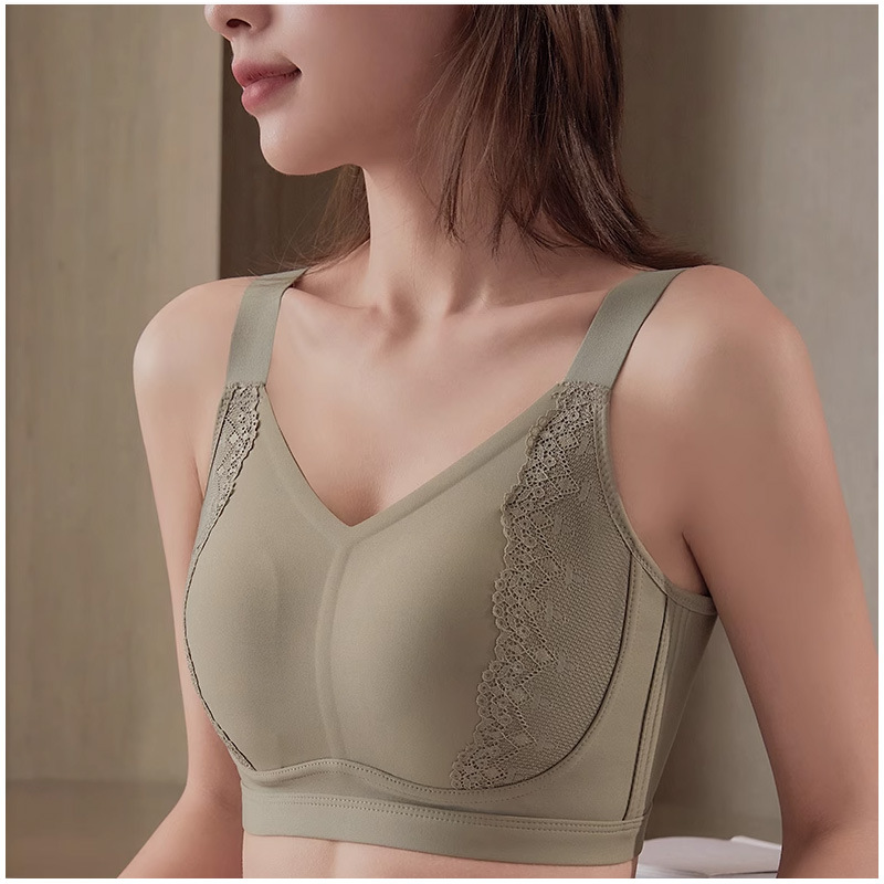 新款兔儿杯内衣无钢圈女大胸显小