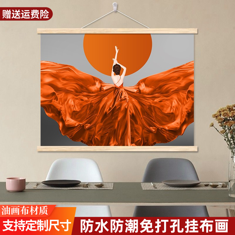 艺术美女人物装饰画现代简约玄关客厅餐厅走廊壁画进门主卧室挂画图片