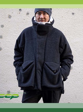 CCP 都市时尚机能风外套 大口袋休闲立领夹克加厚保暖羊毛大衣