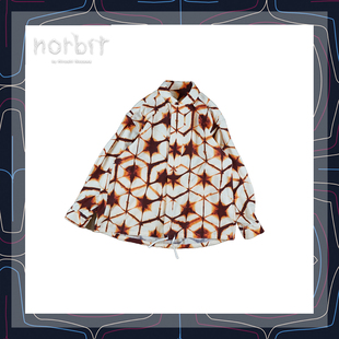 Uneven 个性 扎染套头复古印花长袖 潮流街头时尚 上衣 衬衫 Norbit